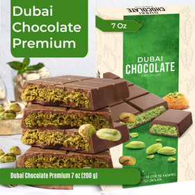 Chobella Dubai chocolate bar melted center and kataifi streaks.