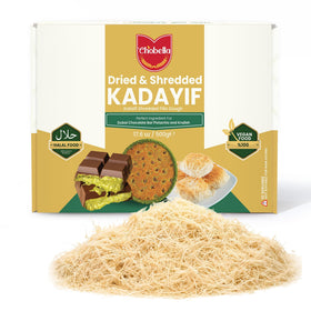 Chobella Kataifi Fillo Dough 500g pack, premium ingredient for kunafa and baklava, crisp texture