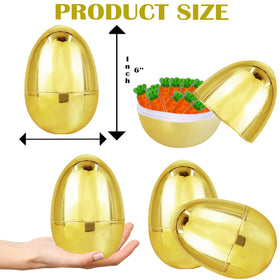 Chochkees 6-inch golden Easter egg open halves ready for filling with surprises