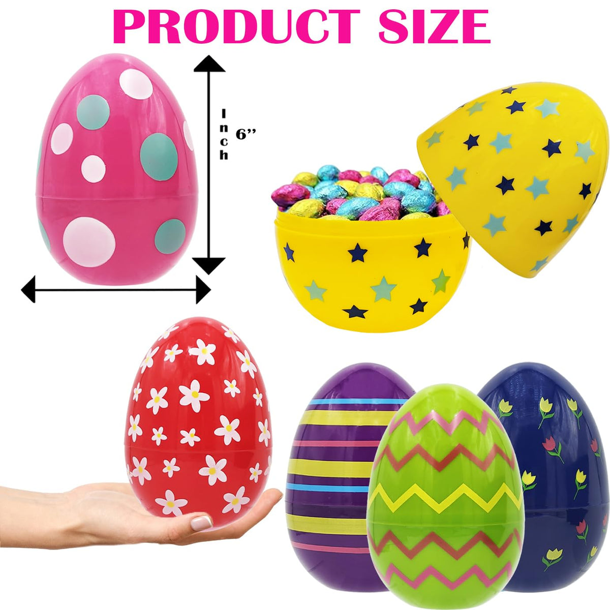 Chochkees jumbo Easter egg stand-up design for stable display at parties