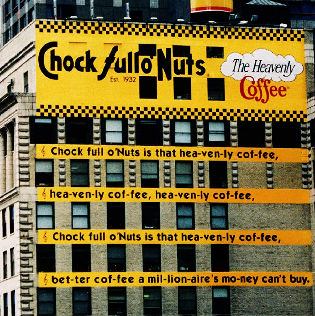Chock Full o' Nuts 1932 heritage packaging signals tradition.
