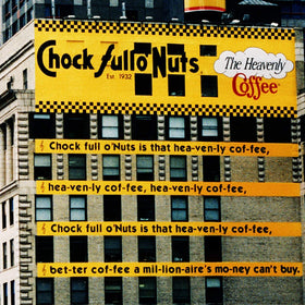 Chock Full o' Nuts 1932 heritage packaging signals tradition.
