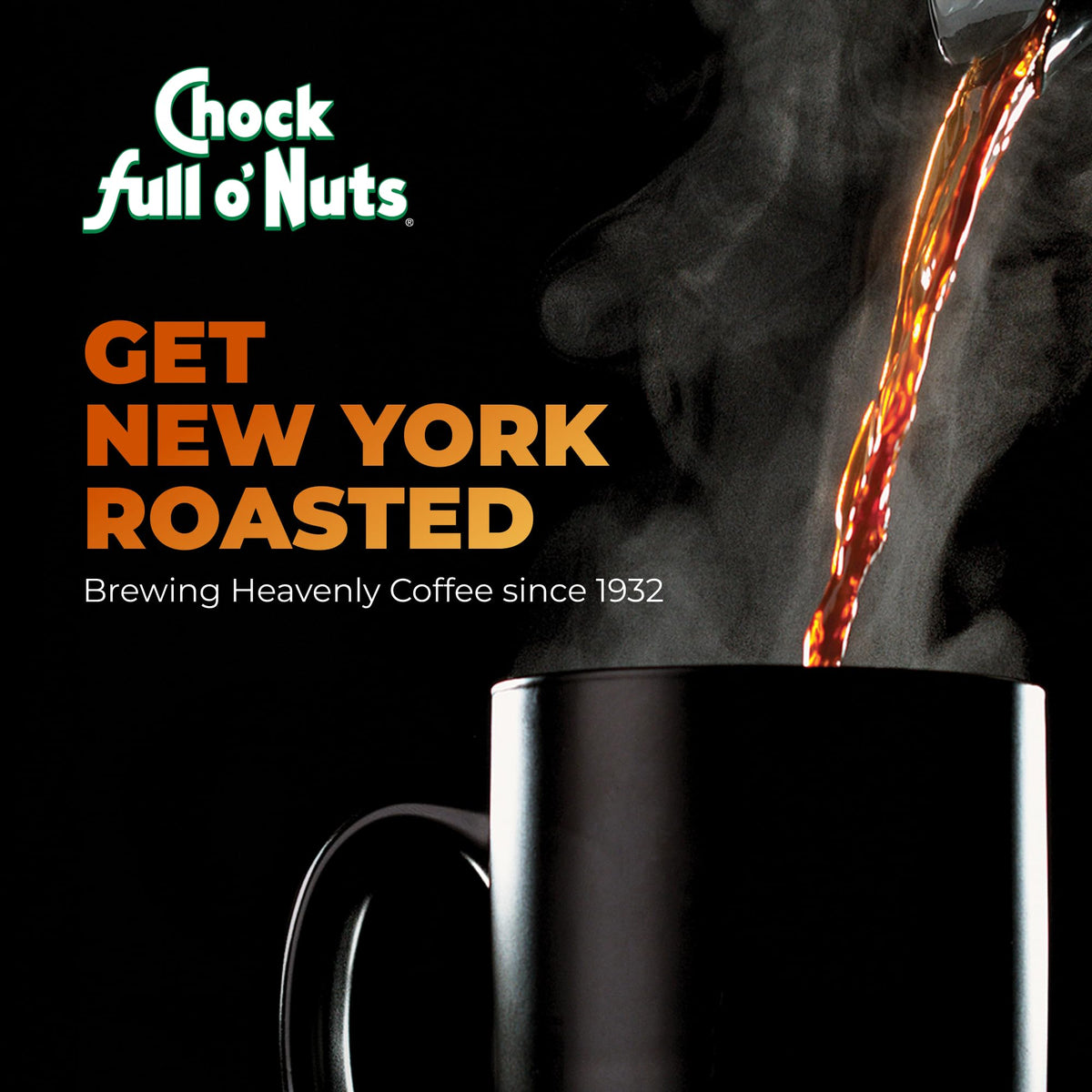 Chock Full o’Nuts premium Arabica beans in a bag highlight quality