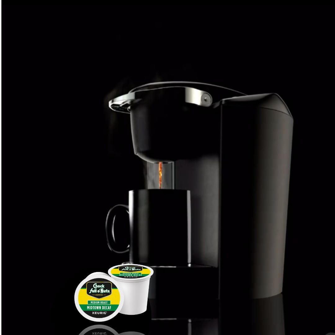 Chock Full o' Nuts Midtown Decaf aromatic steam rising from a fresh cup.