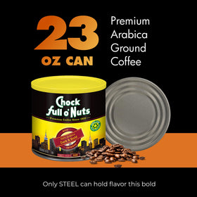 Aromatic steam rising from Chock Full o'Nuts brew