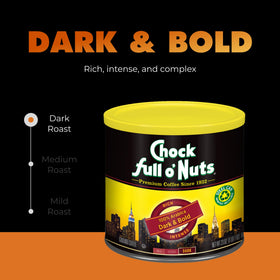 Pour-over brewing with Chock Full o'Nuts Dark & Bold coffee