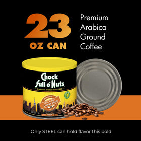 Percolator brewing Chock Full o'Nuts Donut Shop grounds