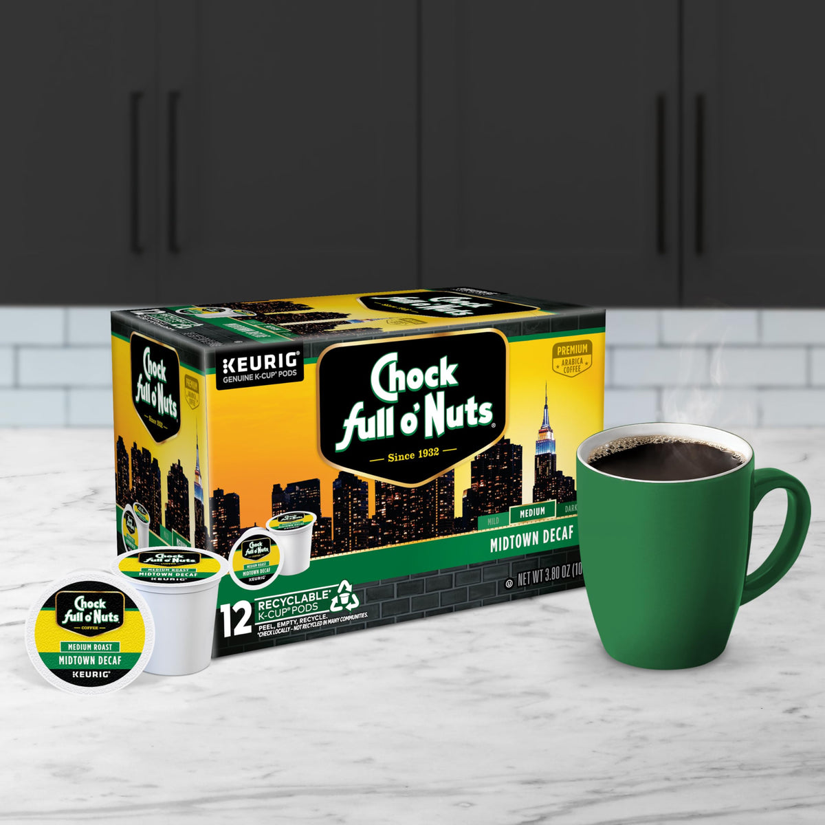 Chock Full o' Nuts Midtown Decaf carries NYC legacy in every cup.