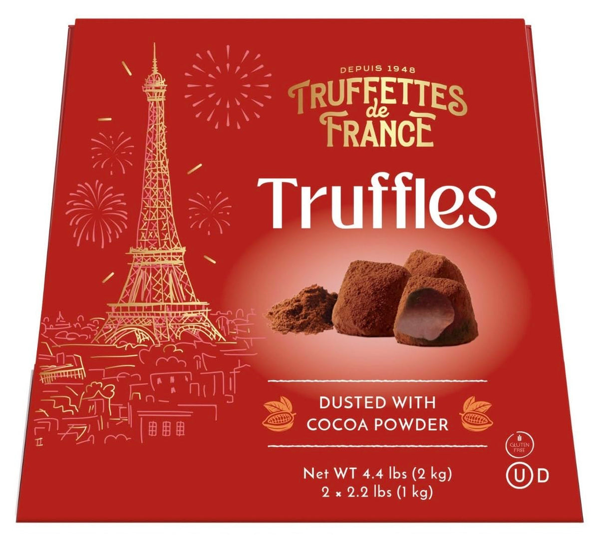 Chocmod Truffettes France gift box with cocoa-dusted truffles, ideal for gifting and sharing moments