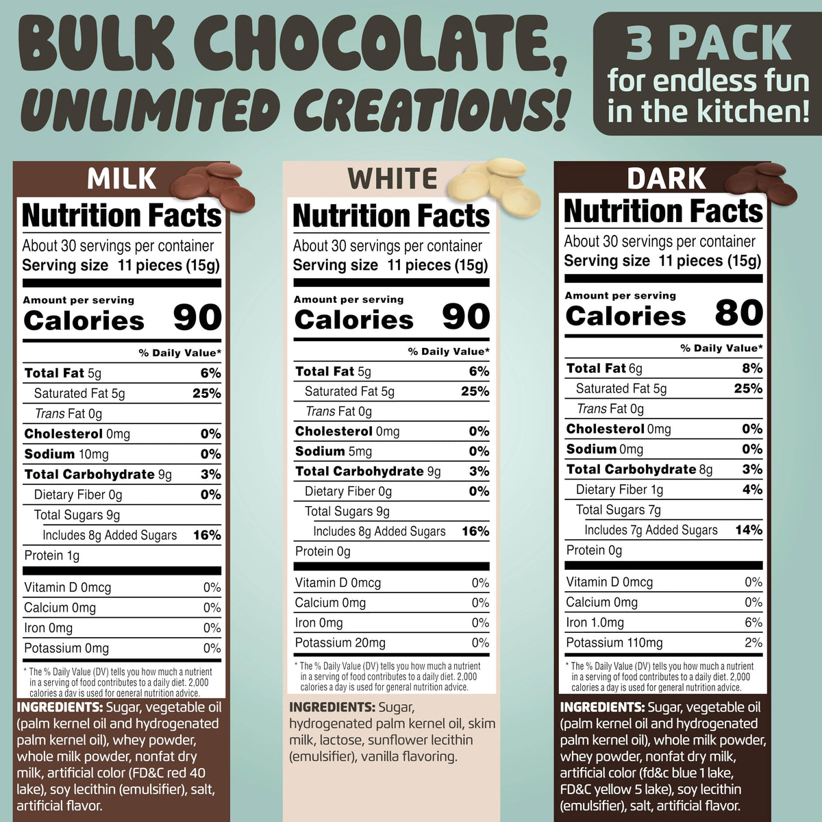 Chocolate Works wafers melt evenly for home bakers and desserts.
