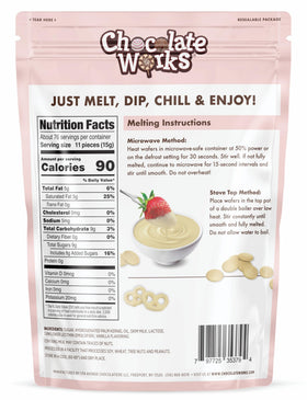 Chocolate Works white melting chocolate creates creative desserts with velvety finish.