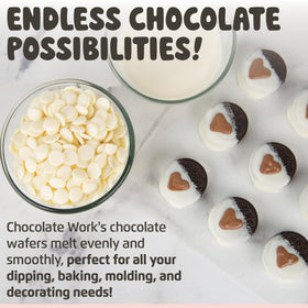 Chocolate Works white melting chocolate fondue bowl for sharing.