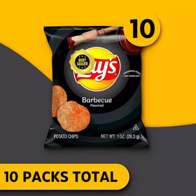 Chocolatto Lays Barbecue Chips on desk ready for a tasty break.