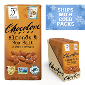 Chocolove cold-shipping insulated pack included to prevent melting