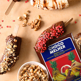 Chocomelher strawberry coating ideal for family party snacks.