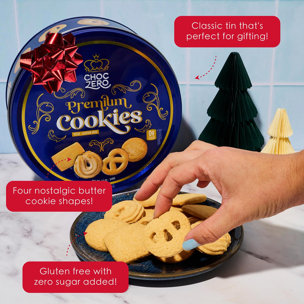 ChocZero Gift Tin unboxing emphasizes thoughtful gifting and premium presentation