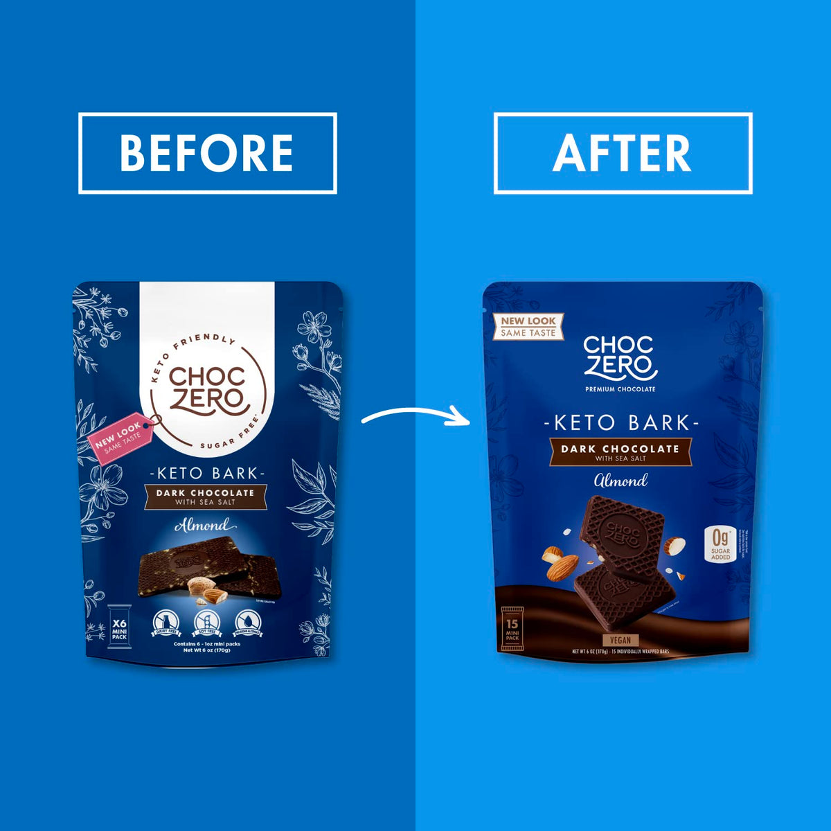 ChocZero keto bark close-up showing sea salt crystals; dairy-free indulgence for busy days
