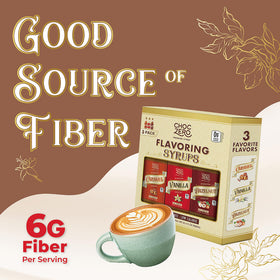 ChocZero sugar-free coffee syrup variety pack front shows three flavors, perfect for tasting and customizing.