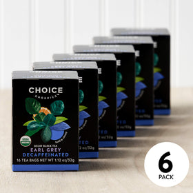 Individually labeled paper envelopes protect and preserve Choice Organic Teas bags.