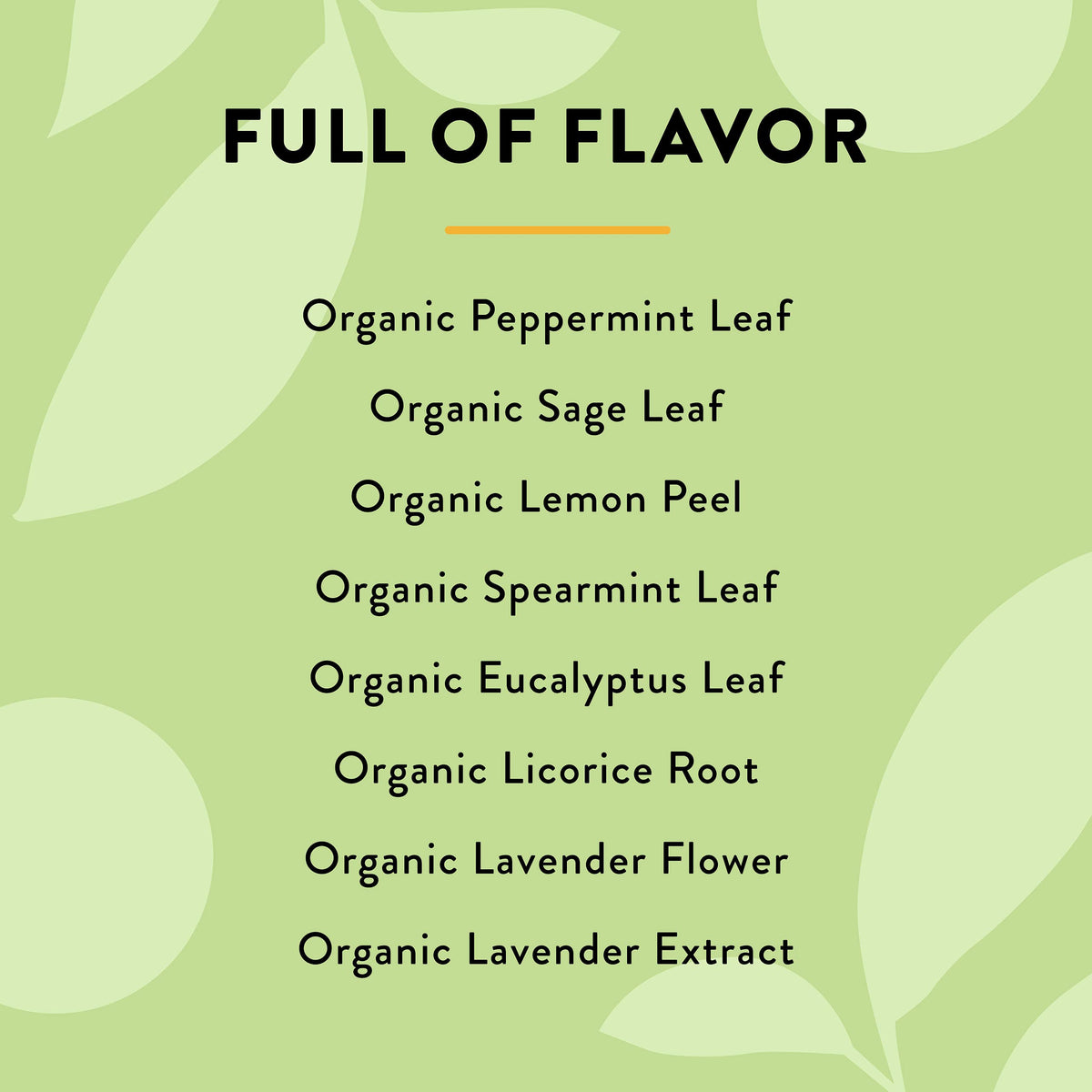 Choice Organic Teas Mint Sage Tea sage leaves close-up reveal earthy herbal notes.