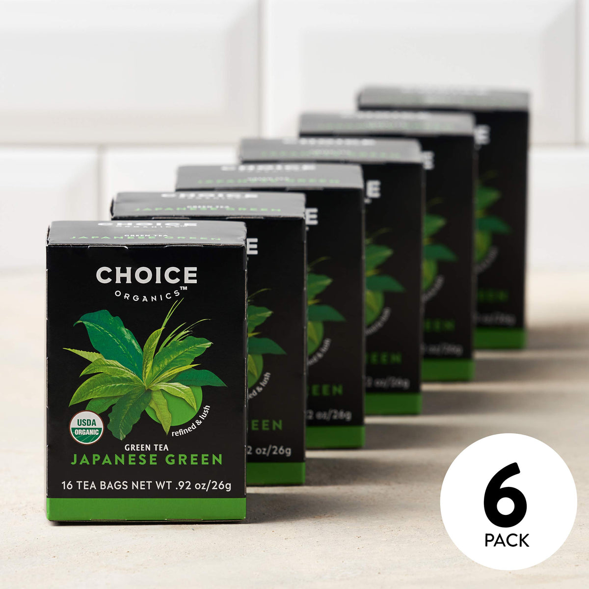 Choice Organic Teas packaging uses labeled paper envelopes to preserve freshness.