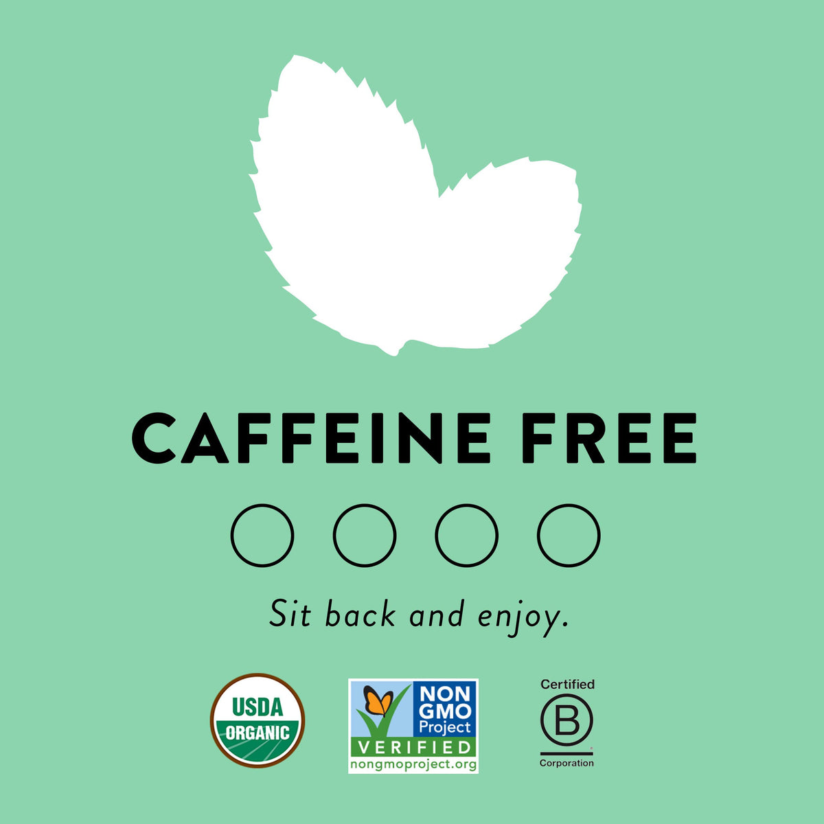 Choice Organic Teas Peppermint tea compostable bags close-up for eco-friendly brewing.