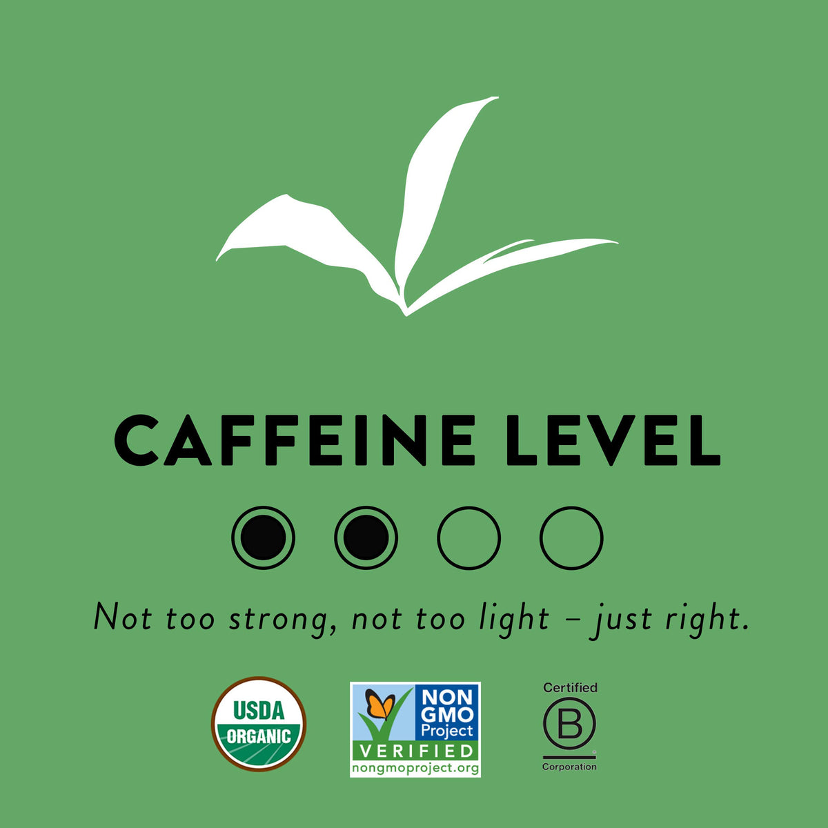 Choice Organic Teas Japanese Green Tea unbleached tea bags support a natural brew.