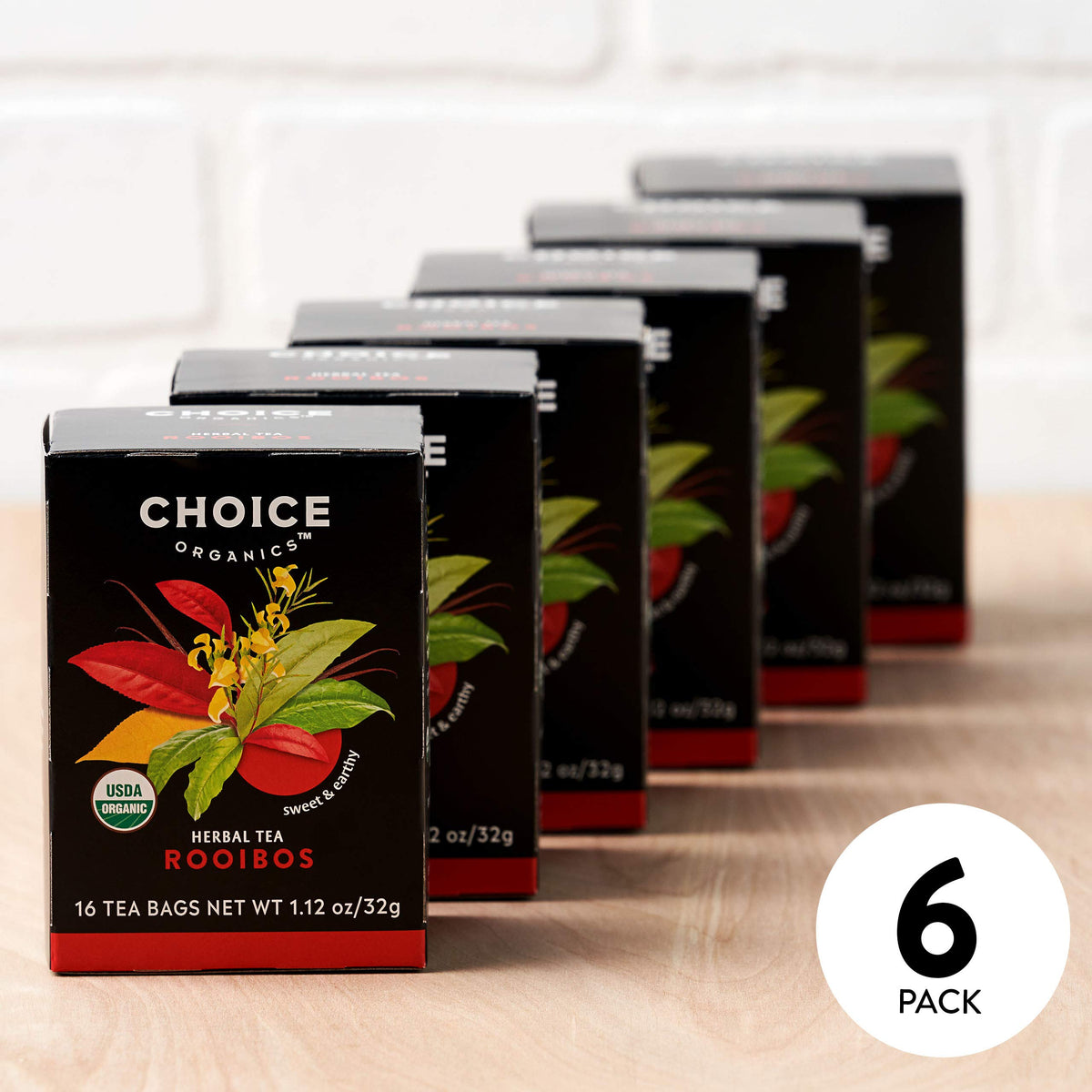 Choice Organics Rooibos Tea biodegradable tea bags reduce waste