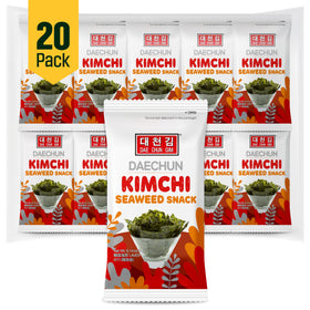 CHOI'S 1 Kimchi Seaweed Snacks packaging, convenient 20-pack for on-the-go snacking