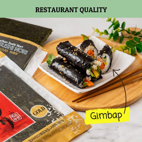 CHOI'S 1 seaweed sheets showing crisp texture ideal for wraps