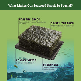 CHOI'S 1 Daechun seaweed snack green-tea-powder pack adds unique aroma.