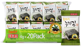 CHOI'S 1 Daechun seaweed snack original pack of 20 for on-the-go snacking.