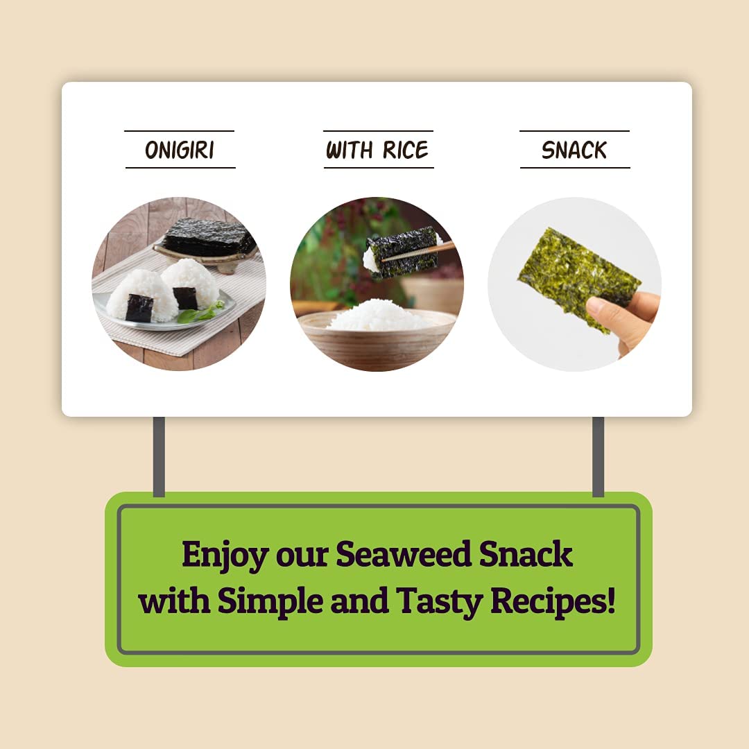 CHOI'S 1 Wasabi Seaweed Snacks crisp sheets with savory flavor