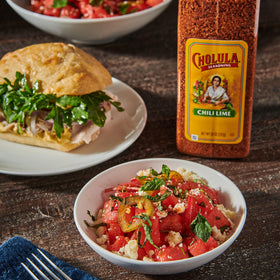 Cholula Chili Lime Seasoning on mango or pineapple highlights natural sweetness with citrus spark.