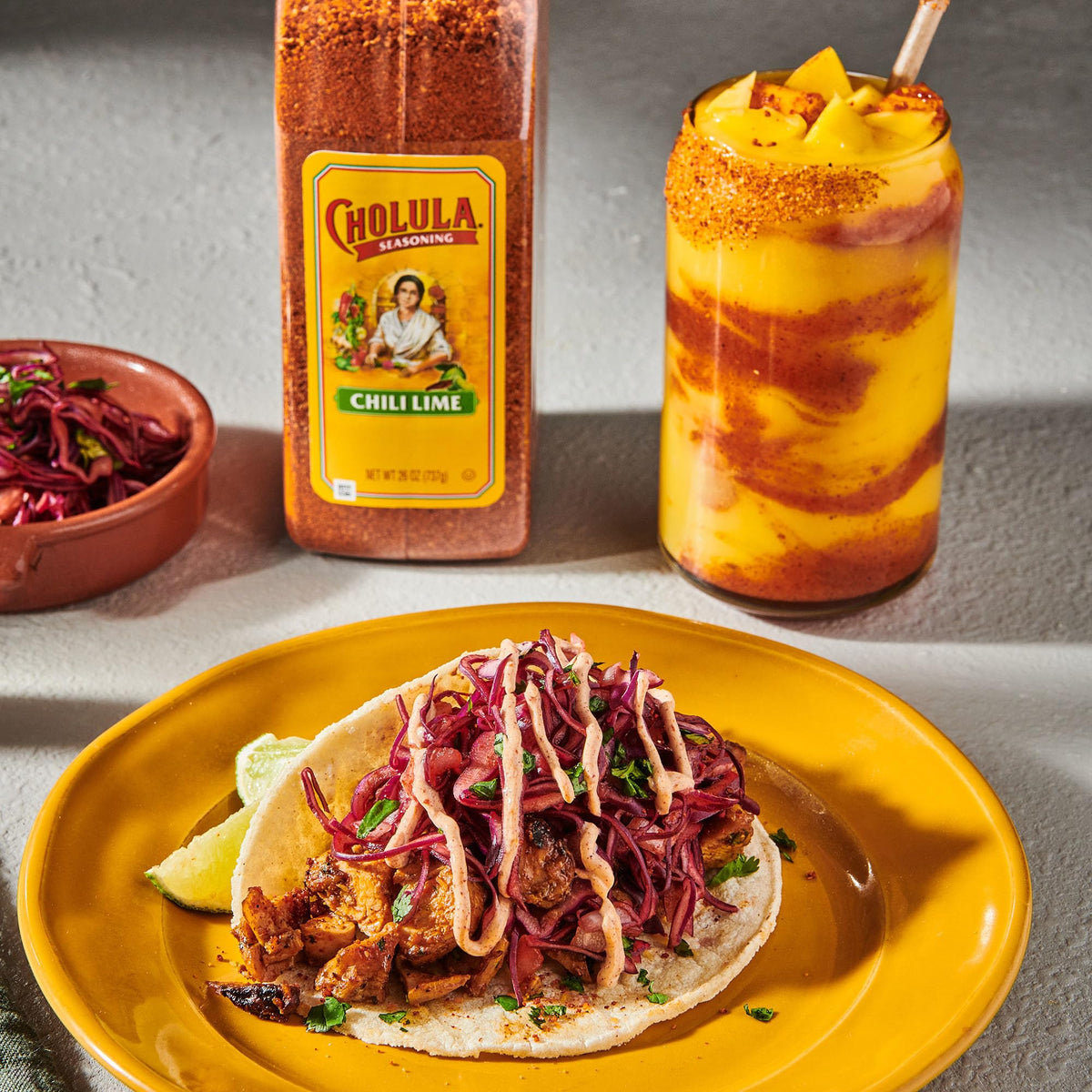 Cholula Chili Lime Seasoning contains no artificial colors for a clean menu label.