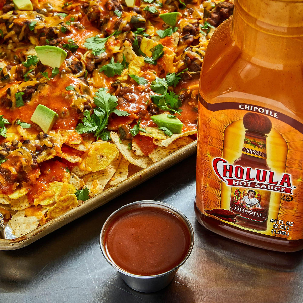 Cholula Chipotle sauce on burgers, adding balanced heat and depth.