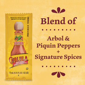 Cholula Original packets arranged for takeout bags and delivery.