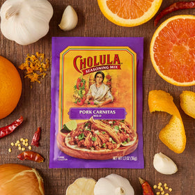 Cholula Pork Carnitas plated meal idea for family dinners