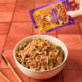 Cholula Pork Carnitas simmered pork ready to serve with sides
