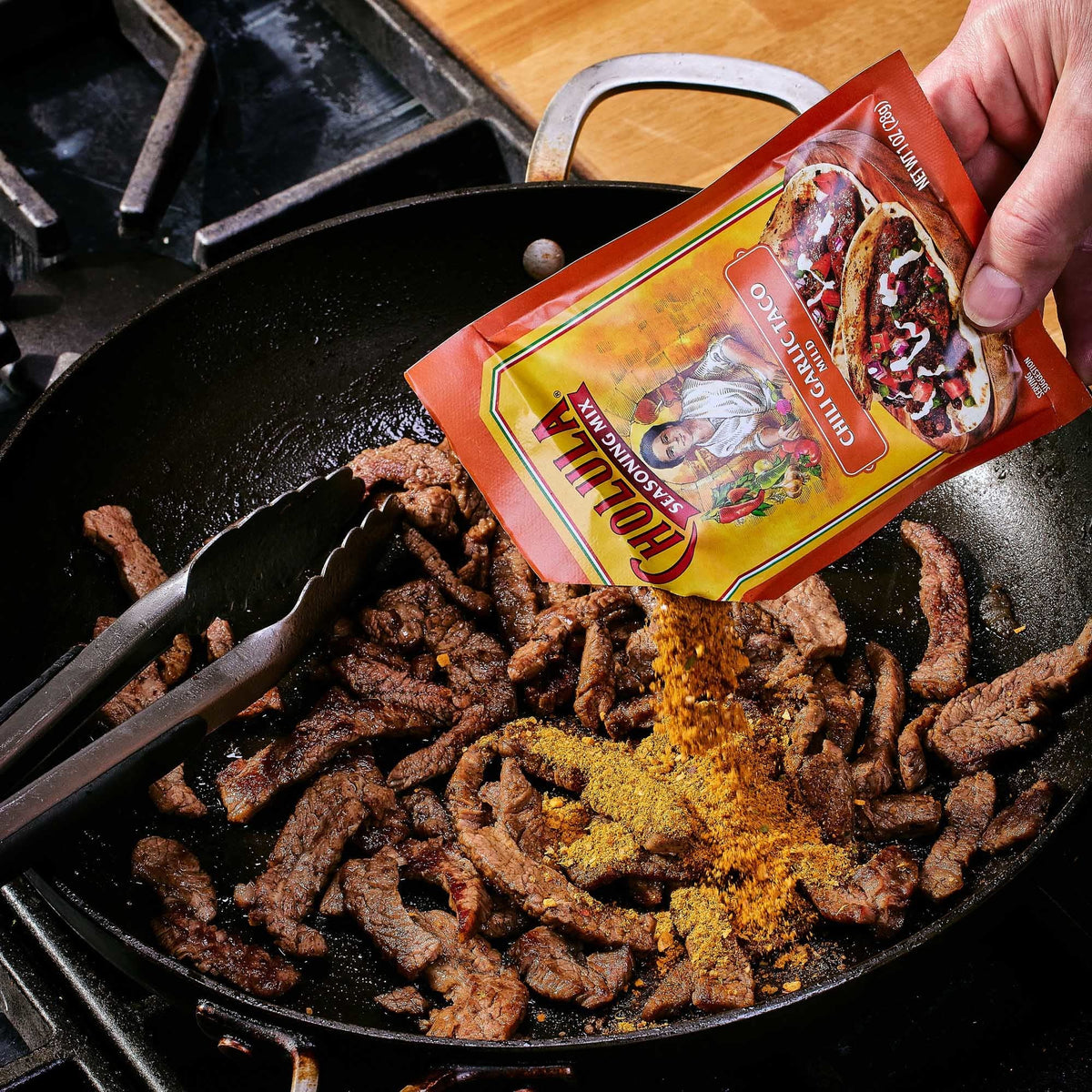 Cholula queso dip with chili garlic adds a zesty kick.