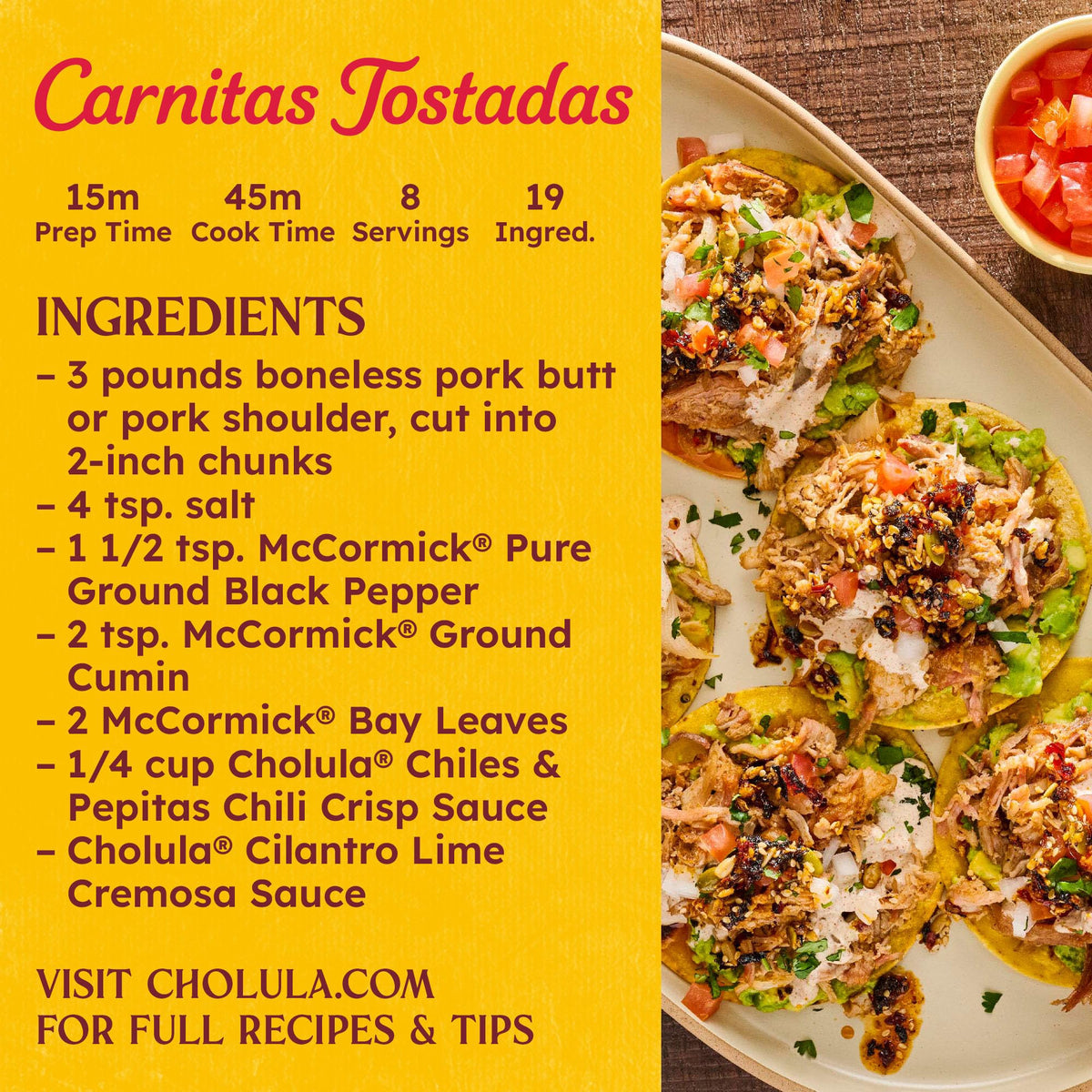 Salsa matcha-inspired Cholula topping for bold, layered flavor.