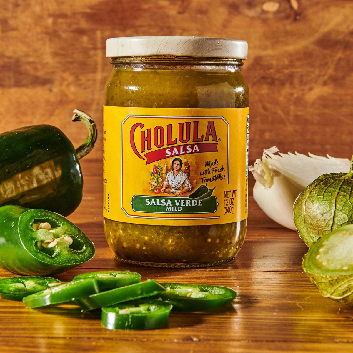 Cholula Salsa Verde enchiladas topped with authentic green salsa.