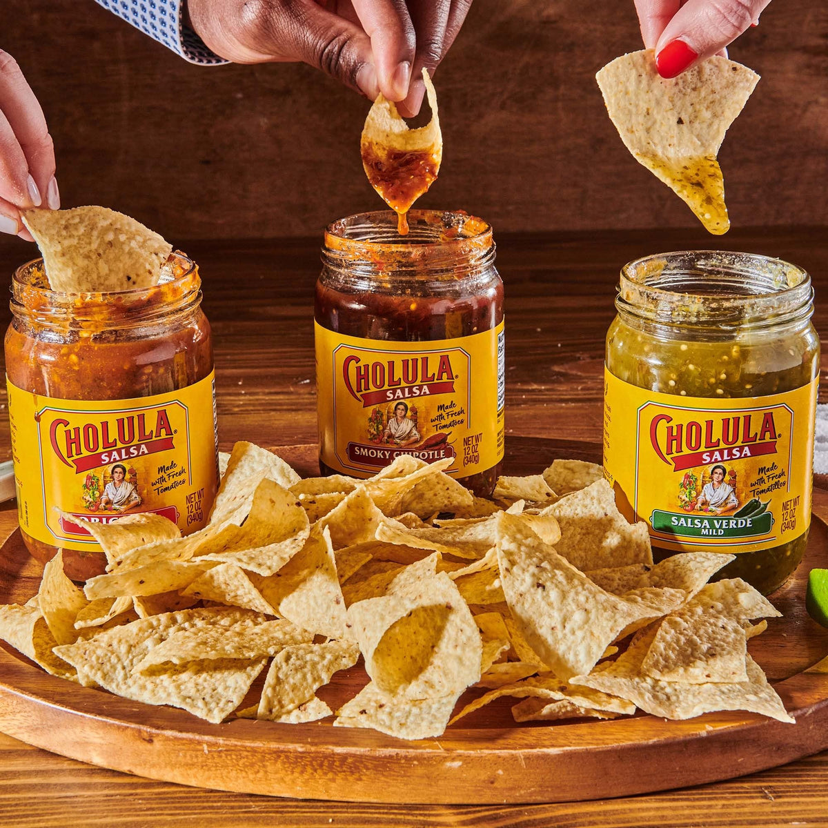 Cholula Salsa Verde over seafood for a fresh, citrusy finish.