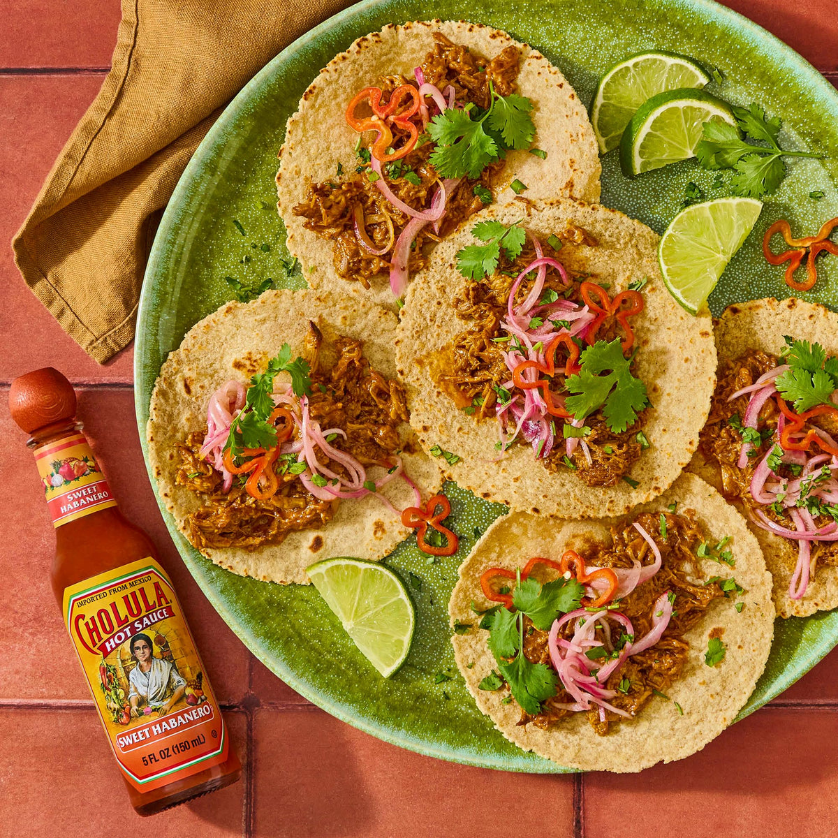 Cholula Sweet Habanero on scrambled eggs for a vibrant morning boost.