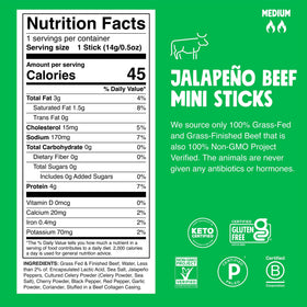 Chomps grass-fed beef jerky stick close-up showing quality texture