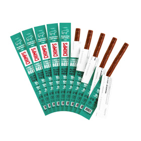 Chomps Italian Beef Stick front-pack for grab-and-go snacking