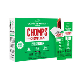 Chomps jalapeño jerky stick 0.5oz – convenient 24-pack for busy days