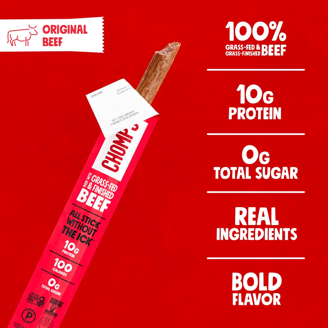 Chomps jerky slice on the go demonstrates portable protein.