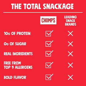 Chomps Original beef jerky stick smoky aroma close-up.