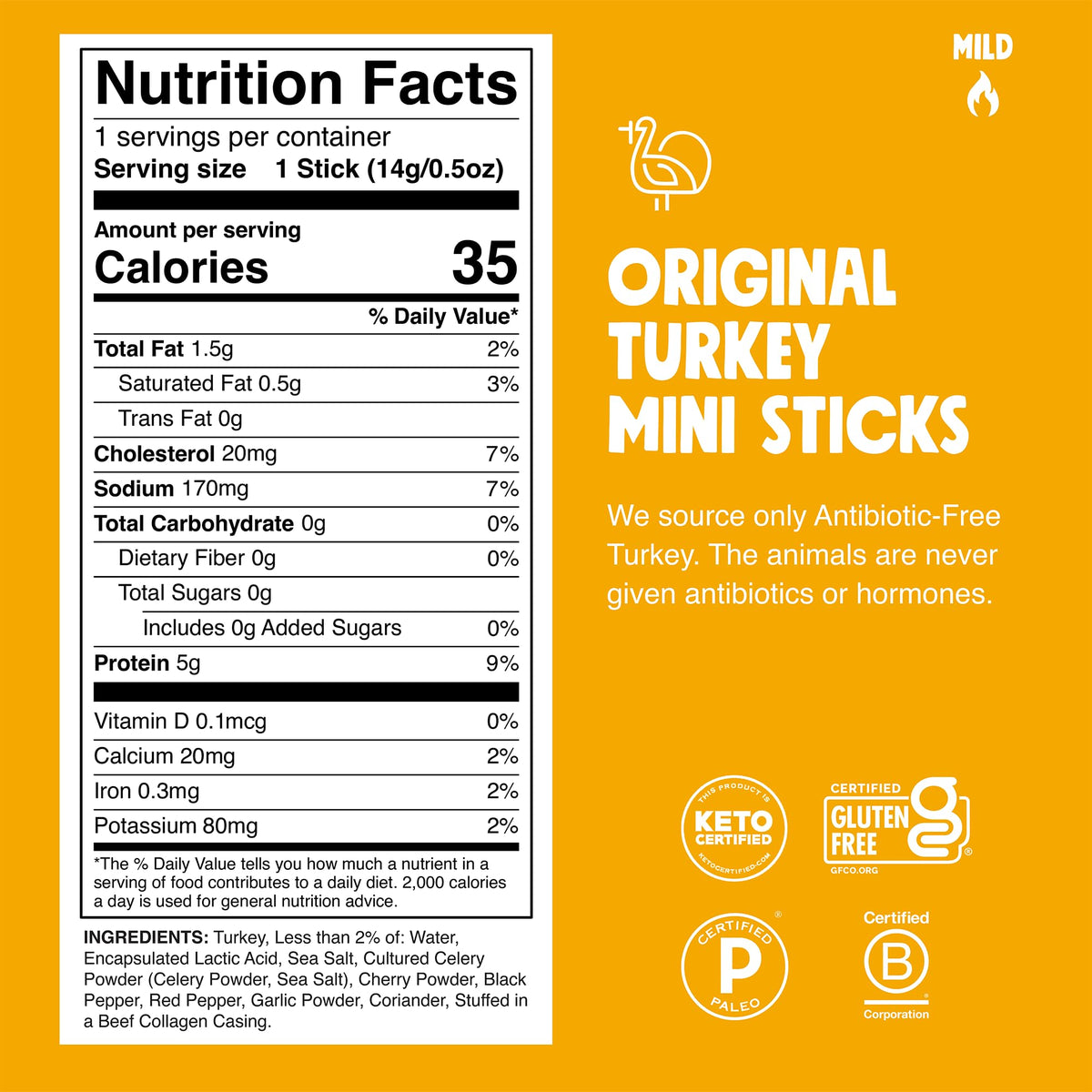 Chomps Original Turkey Jerky Stick on-the-go shot, portable, low-calorie snack.